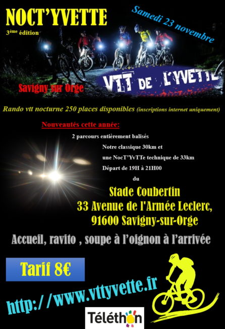 Randonnée vtt nocturne
